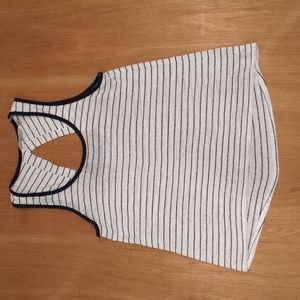 Athleta Navy Blue and Off White Tank Top